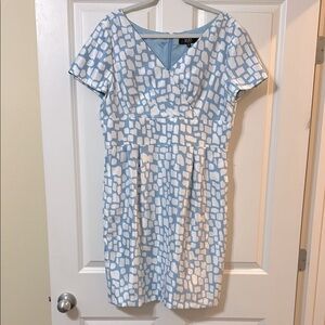 Alex‎ Marie Powder Blue/White Print Dress, Women’s Size 14P